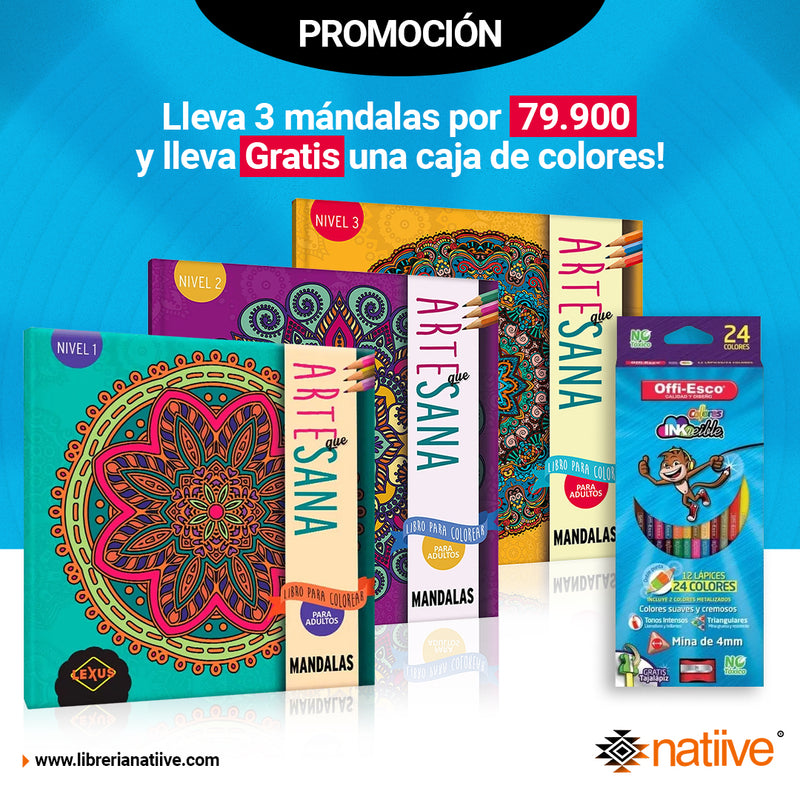 KIT DE MANDALAS + COLORES GRATIS